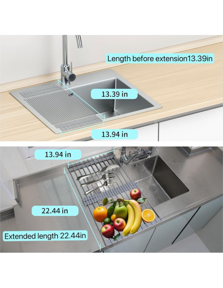 Escurridor de Platos Plegable JETASU 57 cm Silicona Gris Escurridor de Platos Plegable JETASU 57 cm Silicona Gris