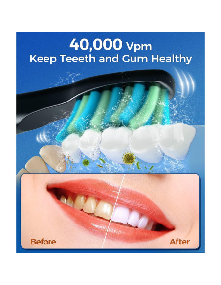 Cepillo de Dientes Eléctrico TEETHEORY Sonic 40000 VPM 5 Modos Cepillo de Dientes Eléctrico TEETHEORY Sonic 40000 VPM 5 Modos