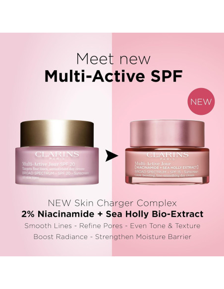 Crema de Día Multi-Activa Clarins SPF 15 Niacinamida 48g Crema de Día Multi-Activa Clarins SPF 15 Niacinamida 48g