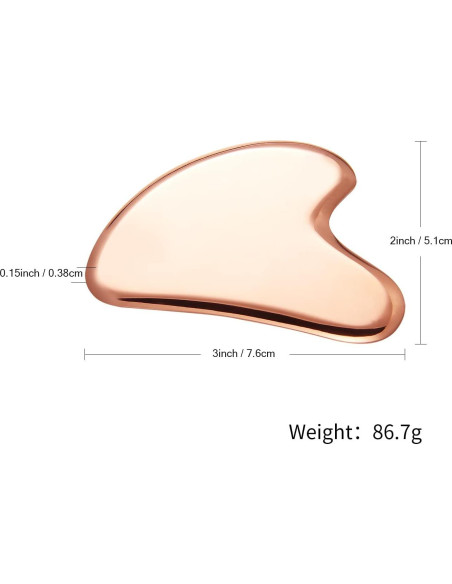 Masajeador Facial Gua Sha MagEnergy de Cobre Puro 7.62x5.08cm Masajeador Facial Gua Sha MagEnergy de Cobre Puro 7.62x5.08cm