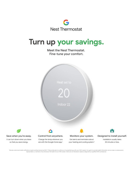 Termostato Inteligente Google Nest T3007ES - Wifi Programable Termostato Inteligente Google Nest T3007ES - Wifi Programable
