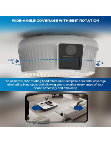Cámara de Seguridad Inalámbrica FUVISION FU-S1-WIFI 4K 360