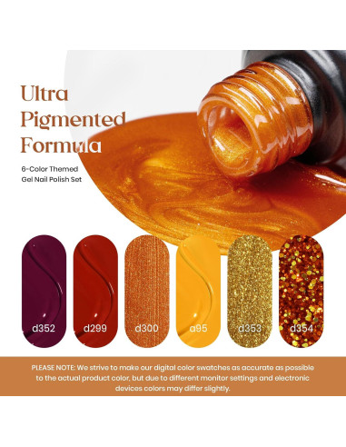 Set de Esmalte de Uñas en Gel Beetles 6 Colores Otoño