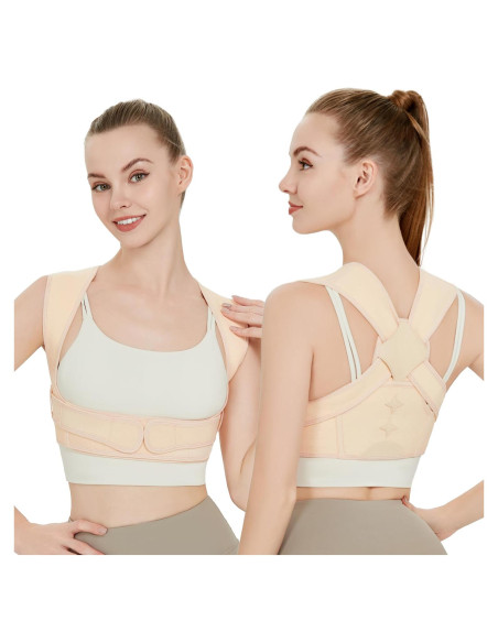Corrector de Postura Ajustable Beige para Espalda - Unisex Corrector de Postura Ajustable Beige para Espalda - Unisex