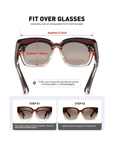 Gafas de Sol MEETSUN Fit Over Polarizadas UV400 Extra Grande