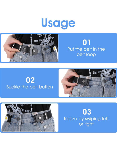 4 Cinturones Elásticos Sin Hebilla para Mujeres - Ajustables 90cm 4 Cinturones Elásticos Sin Hebilla para Mujeres - Ajustables 90cm