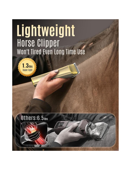 Cortapelos Inalámbrico para Caballos Oneisall RK-034, 11 Piezas Cortapelos Inalámbrico para Caballos Oneisall RK-034, 11 Piezas