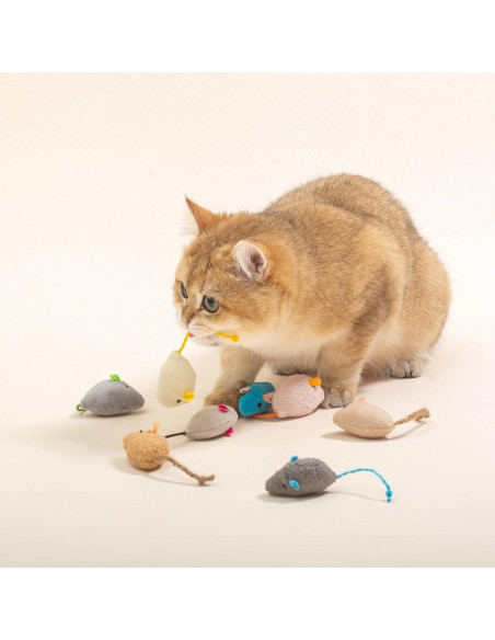 Paquete de 20 Juguetes de Ratón con Hierba Gatera Haourlife Paquete de 20 Juguetes de Ratón con Hierba Gatera Haourlife