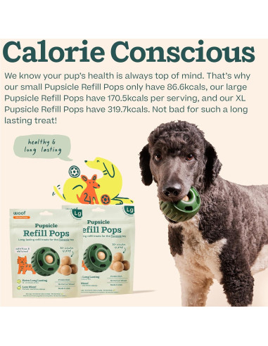 WOOF Pupsicle Recarga Paletas para Perros - Carne de Res - 7 Unidades