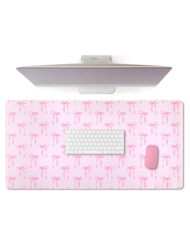Alfombrilla de Ratón Grande Fanfanwin Rosa 80 x 40 cm Antideslizante