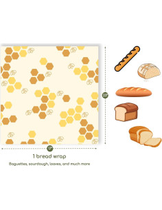Envoltura de Pan de Cera de Abeja Truebee XL Ecológica 2