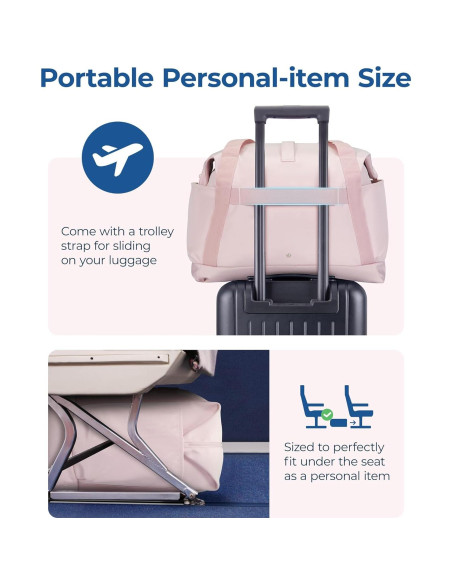 Bolsa de Gimnasio Plegable BAGSMART Rosa 23L Aprobada Aerolíneas Bolsa de Gimnasio Plegable BAGSMART Rosa 23L Aprobada Aerolíneas