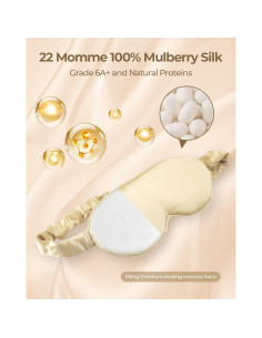 Máscara de Sueño de Seda de Morera SGMSILK 22 Momme Ajustable 2