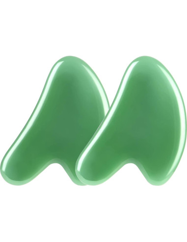 Herramienta de Masaje Gua Sha URAQT Jade Natural 2 Pcs