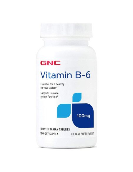 GNC Vitamina B-6 100 mg - Apoyo Sistema Nervioso e Inmunológico GNC Vitamina B-6 100 mg - Apoyo Sistema Nervioso e Inmunológico