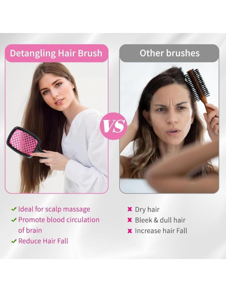 2 Cepillos Desenredantes Lixera para Cabello Rizado y Seco 2 Cepillos Desenredantes Lixera para Cabello Rizado y Seco