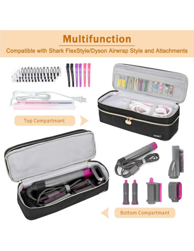 Funda de Transporte LEFOR-Z para Secador Revlon y Dyson, Negro