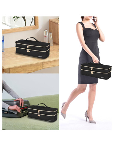 Funda de Transporte LEFOR-Z para Secador Revlon y Dyson, Negro