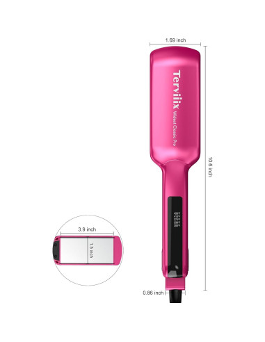 Plancha de Pelo Terviiix 2" Cerámica Ancha Temperatura Ajustable