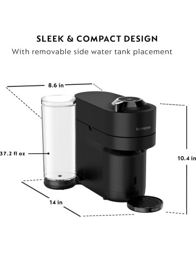 Cafetera Nespresso Vertuo Pop+ Deluxe De'Longhi 3.58 kg Negra