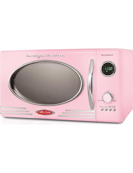 Horno Microondas Retro Nostalgia 25.5L 800W Rosa + Cafetera K-Mini Horno Microondas Retro Nostalgia 25.5L 800W Rosa + Cafetera K-Mini