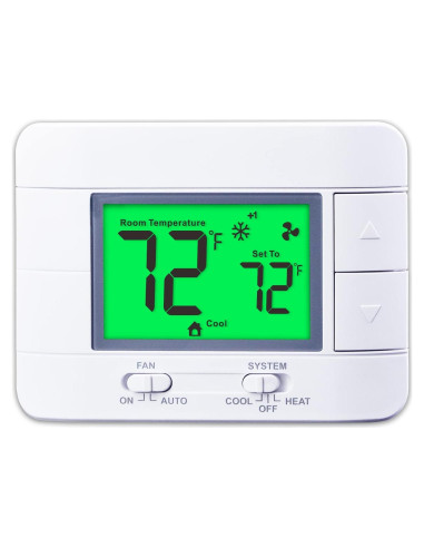 Termostato No Programable Garystat G711 2 Calor 2 Frío LCD Verde