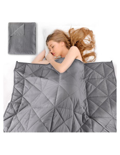 Manta con peso LOYIGA 4.54 kg 119x178 cm Gris lavable