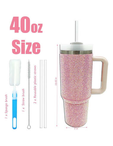 Vaso Térmico de Acero Inoxidable 1.18L XMYAINA Rosa Claro