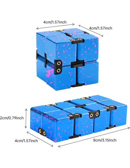 Cubo Infinito Antiestrés Metal Rovzukct 5.6cm Azul/Rosa/Rojo Cubo Infinito Antiestrés Metal Rovzukct 5.6cm Azul/Rosa/Rojo