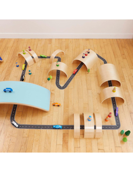 Juego de Bloques de Madera ECR4Kids - 10 Piezas Curvadas Juego de Bloques de Madera ECR4Kids - 10 Piezas Curvadas