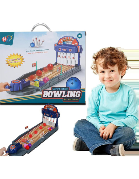 Juego de Mini Bowling Odebiao - Callejón Portátil para Niños y Adultos Juego de Mini Bowling Odebiao - Callejón Portátil para Niños y Adultos