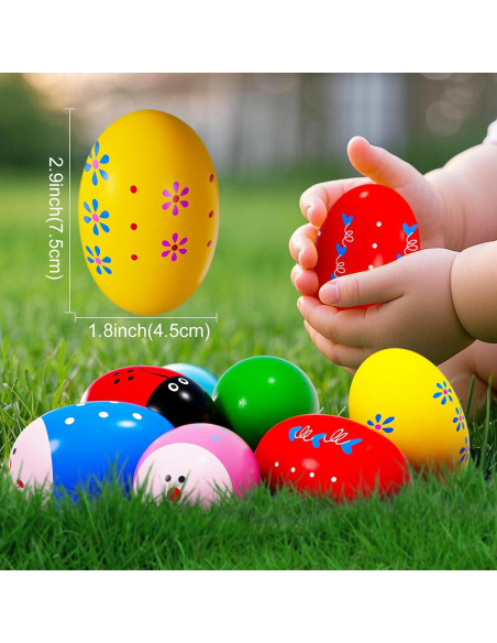 Set de 6 Huevos de Pascua Rellenos de Madera Sucenance Set de 6 Huevos de Pascua Rellenos de Madera Sucenance