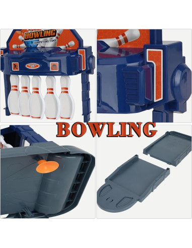 Juego de Mini Bowling Odebiao - Callejón Portátil para Niños y Adultos