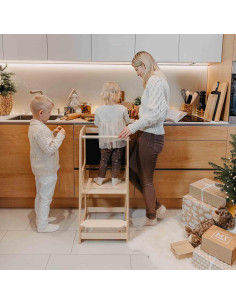 Torre de Cocina Montessori Ajustable con Pizarra Sweet HOME 2