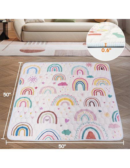 Alfombra de Juego Plegable TSAYAWA 127x127cm Antideslizante Alfombra de Juego Plegable TSAYAWA 127x127cm Antideslizante