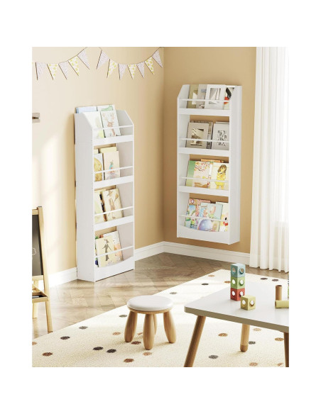 Estantería Infantil Montada en Pared CHOEZON 4 Niveles Blanca Estantería Infantil Montada en Pared CHOEZON 4 Niveles Blanca