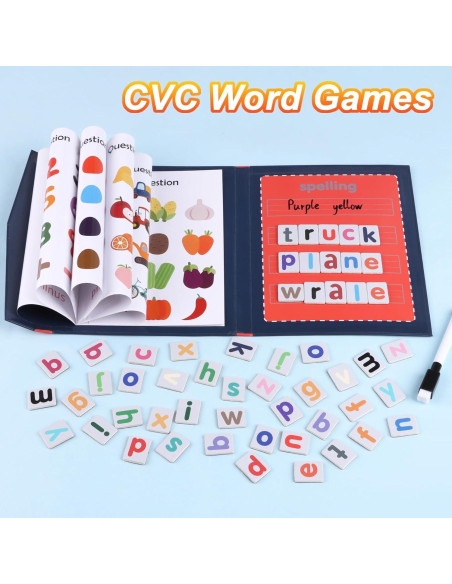 Juegos de Palabras CVC CCINEE - Letras Magnéticas para Niños Juegos de Palabras CVC CCINEE - Letras Magnéticas para Niños