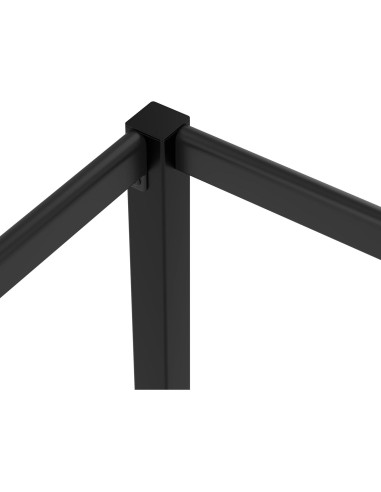 Cama de suelo Twin Bellemave con dosel y barandillas negras