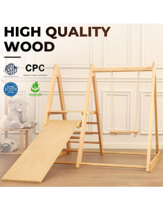 Gimnasio Interior Multifuncional Belleur CLST001N Madera 1-3 Años 2