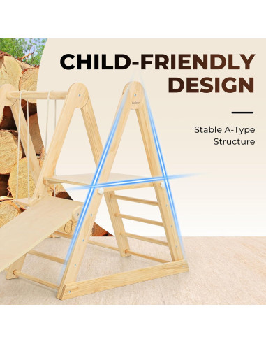 Gimnasio Interior Multifuncional Belleur CLST001N Madera 1-3 Años