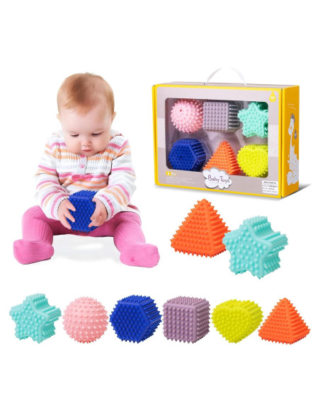 Bolas Sensoriales ROHSCE para Bebés - 6 Unidades Multicolores Bolas Sensoriales ROHSCE para Bebés - 6 Unidades Multicolores