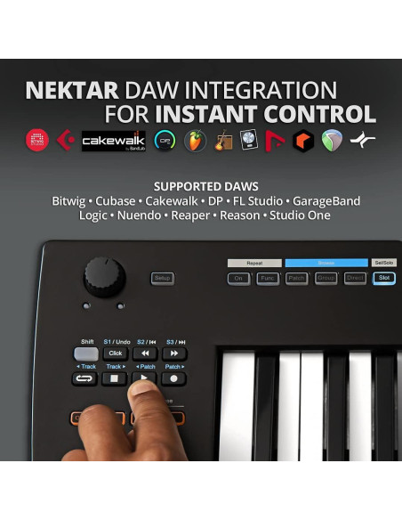 Teclado Controlador MIDI Nektar Impact GXP88 88 Teclas Negro Teclado Controlador MIDI Nektar Impact GXP88 88 Teclas Negro