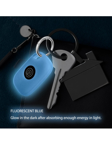 Funda de Silicona para Tile Pro 2024 - Negro/Azul Luminiscente