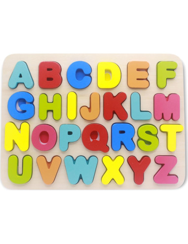 Rompecabezas de Alfabeto de Madera You&Xi para Niños 3-6 Años