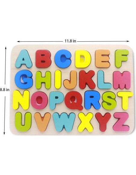 Rompecabezas de Alfabeto de Madera You&Xi para Niños 3-6 Años Rompecabezas de Alfabeto de Madera You&Xi para Niños 3-6 Años