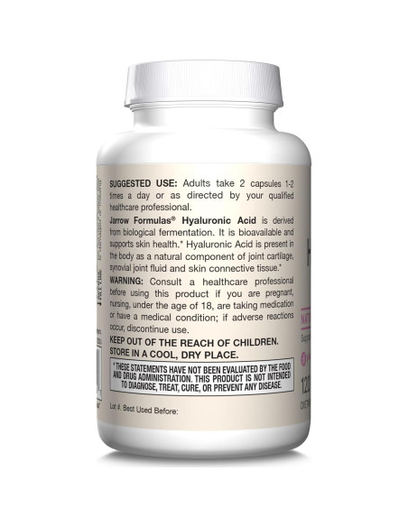 Suplemento Ácido Hialurónico Jarrow Formulas 120 mg 120 Cápsulas Suplemento Ácido Hialurónico Jarrow Formulas 120 mg 120 Cápsulas