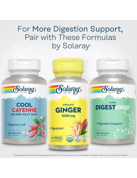 Suplemento de Jengibre Orgánico Solaray 1080 mg - Alivio de Náuseas Suplemento de Jengibre Orgánico Solaray 1080 mg - Alivio de Náuseas