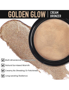 Crema Bronceadora UCANBE para Cara y Cuerpo 50g - Brillo Dorado 2