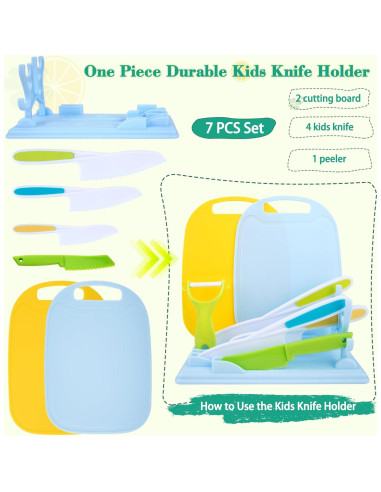 Set de Cocina Montessori FCSONU 24 Pcs para Niños con Cuchillos