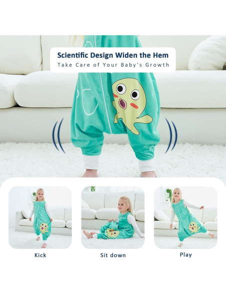 Saco de Dormir MICHLEY para Niños 5-6T Verde Sin Mangas Saco de Dormir MICHLEY para Niños 5-6T Verde Sin Mangas